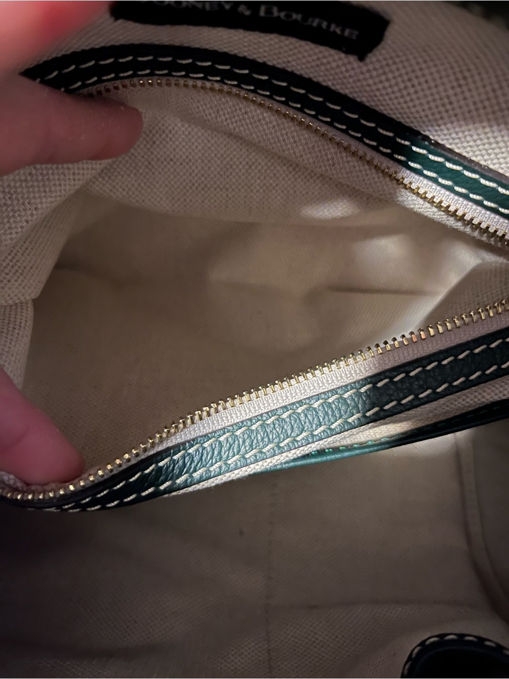 Dooney & Bourke Sorrento 30 satchel Ivy with pocket - Picture 7 of 16